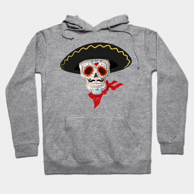 Sugar Skull Sombero Hoodie by DANPUBLIC